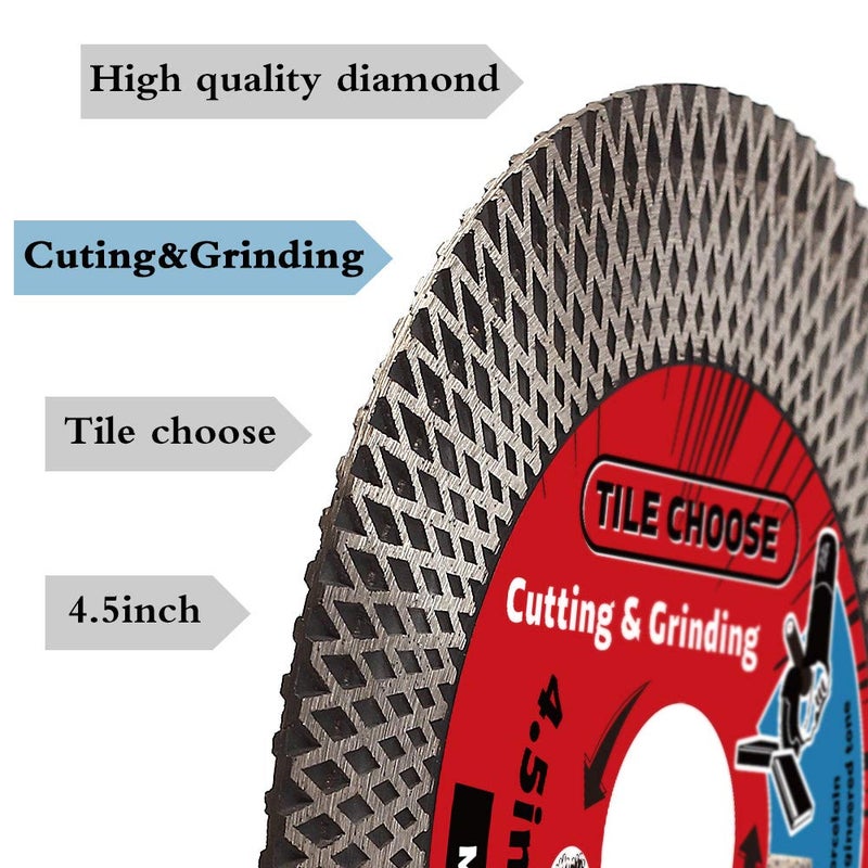 DAPRO 4.5" Tile Saw Blade Diamond Blade for Cutting and Grinding Porcelain Tile Granite Marble (4.5", 1)… - Image 3